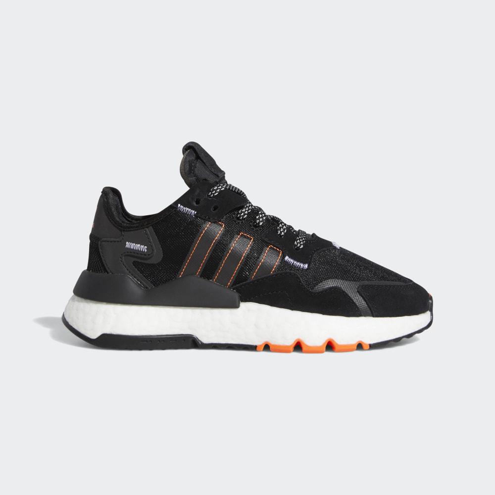Originals Adidas Nite Jogger Baieti Romania - Negrii/Albi/Portocalii FW0188